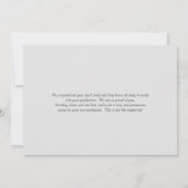 Zahnarztschule | Minimale Glückwunschs Einladung (Rückseite)