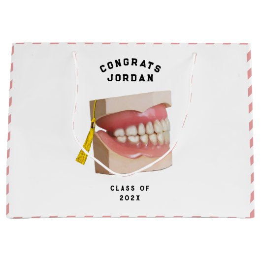 Zahnarztschullehrer-Abschluss Große Geschenktüte (Vorderseite)