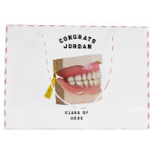 Zahnarztschullehrer-Abschluss Große Geschenktüte (Rückseite)