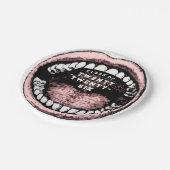 Zahnarztschullehrer-Abschluss Pappteller (Schrägansicht)