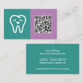 Zahnarztspezifische QR Visitenkarte (Vorne/Hinten)