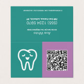 Zahnarztspezifische QR Visitenkarten (Außenseite Aufgefaltet)