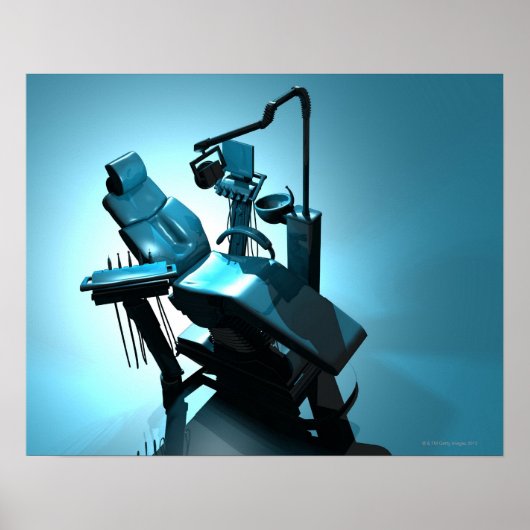 Zahnarztstuhl, Computergrafik. Poster (Vorne)