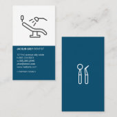 Zahnarztstuhl und -werkzeuge visitenkarte (Vorne/Hinten)