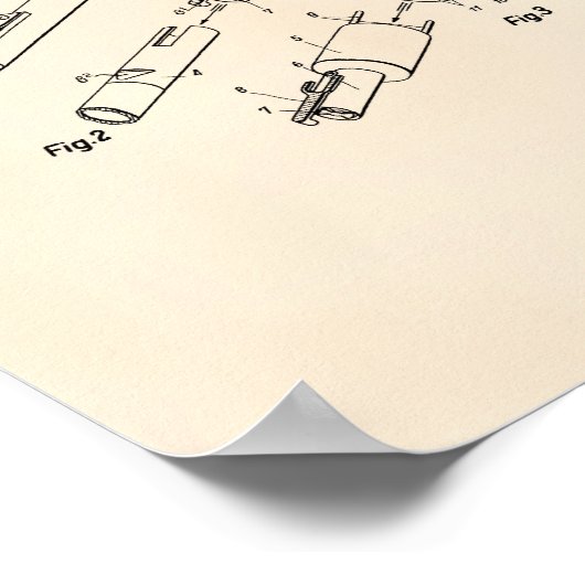 Zahnarzttrolle 1965 Patentkunst Alter Peper Poster (Ecke)