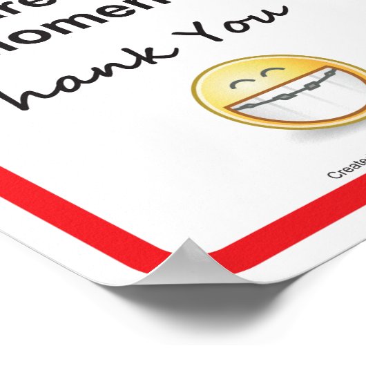 Zahnarztunterschrift Poster (Ecke)