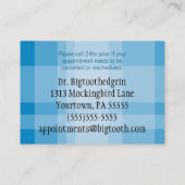 Zahnarztverabredungs-Erinnerungskarte Terminkarte (Rückseite)