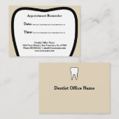 Zahnarztverabredungs-Erinnerungskarten Terminkarte (Vorne/Hinten)