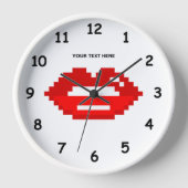 Zahnarztwache mit weißem Zahnmund Uhr (Vorderseite)