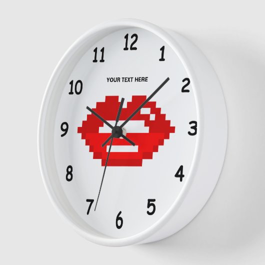 Zahnarztwache mit weißem Zahnmund Uhr (Winkel)