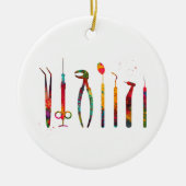 Zahnarztwerkzeuge Keramik Ornament (Vorne)