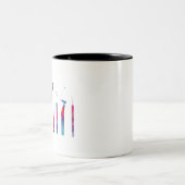 Zahnarztwerkzeuge Zweifarbige Tasse (Mittel)
