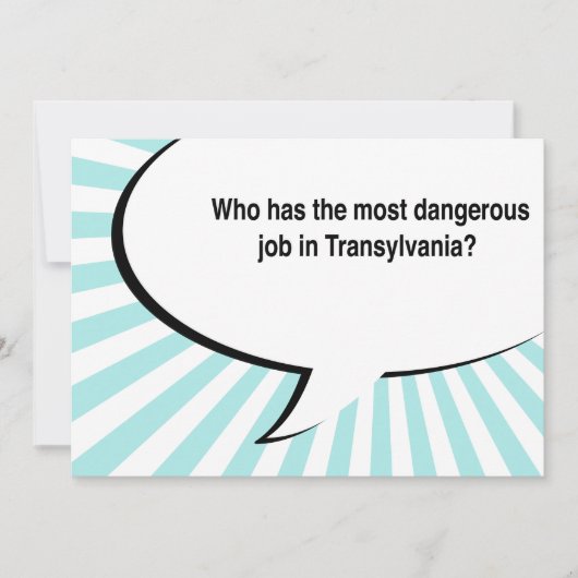 Zahnarztwitz Einladung (Vorderseite)