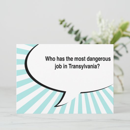 Zahnarztwitz Einladung (Stehend Vorderseite)