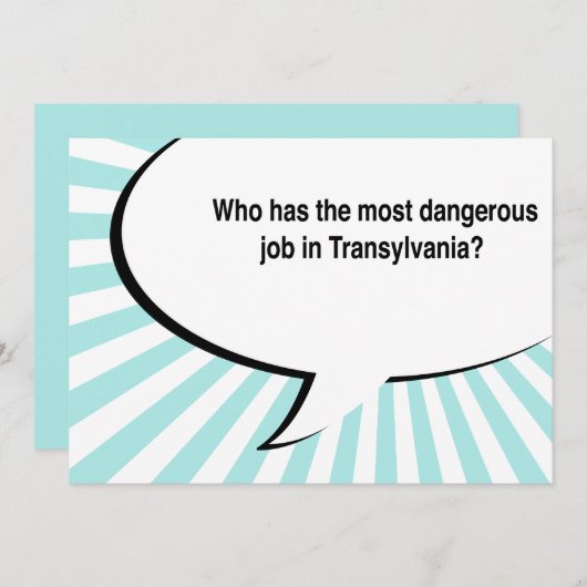 Zahnarztwitz Einladung (Vorne/Hinten)