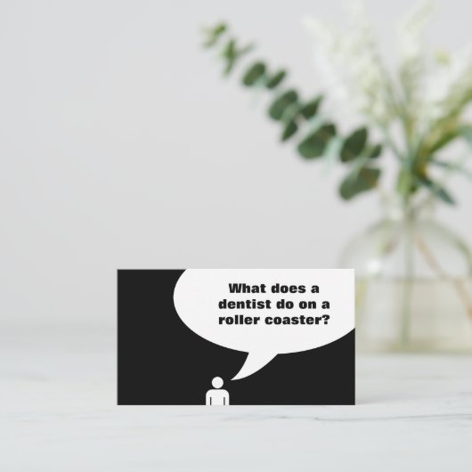 Zahnarztwitzrollen-Untersetzerwitz Visitenkarte (Stehend Vorderseite)