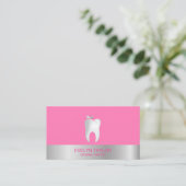 Zahnarztzahn Zahnklinik Whitening Smile Crown Visitenkarte (Stehend Vorderseite)