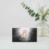 Zahnarztzahn Zahnklinik Whitening Smile Crown Visitenkarte (Stehend Vorderseite)