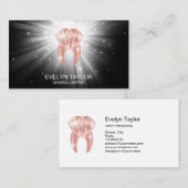 Zahnarztzahn Zahnklinik Whitening Smile Crown Visitenkarte (Vorne/Hinten)
