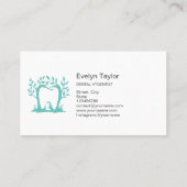 Zahnarztzahn Zahnklinik Whitening Smile Crown Visitenkarte (Rückseite)