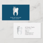 Zahnarztzahn Zahnklinik Whitening Smile Crown Visitenkarte (Vorne/Hinten)