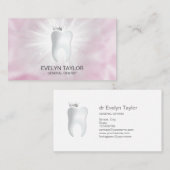 Zahnarztzahn Zahnklinik Whitening Smile Crown Visitenkarte (Vorne/Hinten)