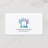 Zahnarztzahn Zahnklinik Whitening Smile Crown Visitenkarte (Vorderseite)