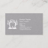 Zahnarztzahn Zahnklinik Whitening Smile Crown Visitenkarte (Rückseite)