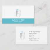Zahnarztzahn Zahnklinik Whitening Smile Crown Visitenkarte (Vorne/Hinten)