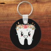 Zahnarztzahnarzt für Mundhygiene Schlüsselanhänger (Vorderseite)