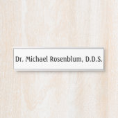 Zahnarztzahnärzte - Büroschild Türschild (Vorderseite )