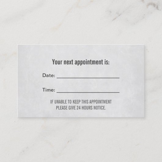 Zahnarztzahnarzthistenbüro Terminkarte (Rückseite)