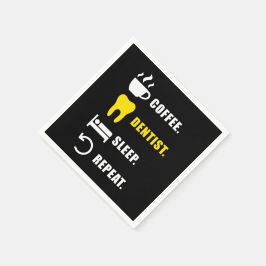 Zahnarztzahnärztin Teeth Gift Serviette (Ecke)