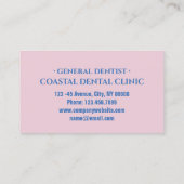 Zahnarztzahnärztin Visitenkarte (Rückseite)