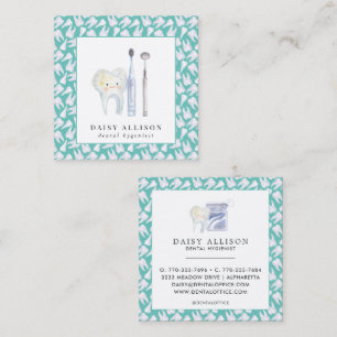Zahnarztzahnärztin Zahnarzthygienin Quadratische Visitenkarte