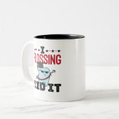 Zahnarztzahnärztliche Abschluss  Funny Flossing Zweifarbige Tasse (Vorderseite Links)