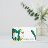 Zahnarztzähne Zahnheilkunde Whitening Blumenbus Visitenkarte (Stehend Vorderseite)