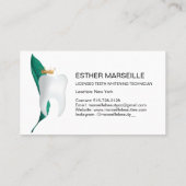 Zahnarztzähne Zahnheilkunde Whitening Blumenbus Visitenkarte (Rückseite)