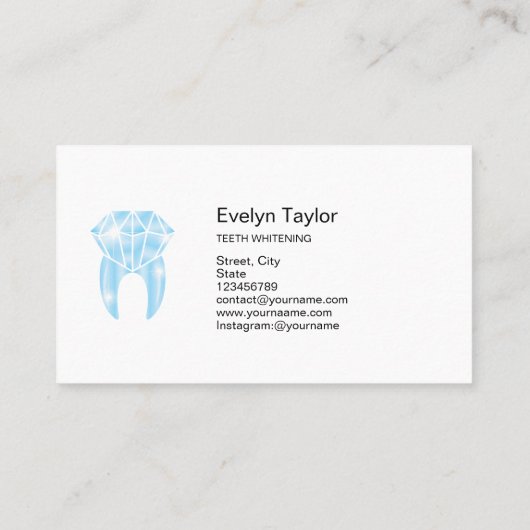 Zahnarztzähne Zahnheilmittel Lächeln Visitenkarte (Rückseite)