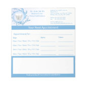 Zahnarztzahnmedizinischer Zahnarzt Notizblock (Vorderseite)