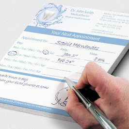 Zahnarztzahnmedizinischer Zahnarzt Notizblock