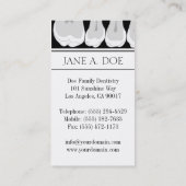 Zahnarztzahnzähne X-Ray-Illustration Visitenkarte (Rückseite)