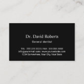 Zahnarztzeichen-Logo Zahnarztpflege Moderne gequil Visitenkarte (Rückseite)