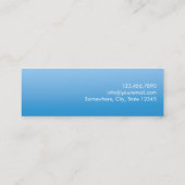 Zahnarztzeichen und Zahnärztemarke für sauberes Wa Mini Visitenkarte (Rückseite)