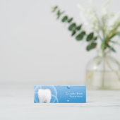 Zahnarztzeichen und Zahnärztemarke für sauberes Wa Mini Visitenkarte (Stehend Vorderseite)