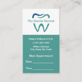 Zahnarztzeichen-Visitenkarten Visitenkarte (Vorderseite)