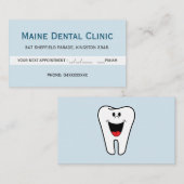 Zahnarztzeitkarte Erinnerung Blue Terminkarte (Vorne/Hinten)