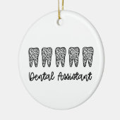 Zahnassistent | Geschenke für Assistenzzahnärzte Keramik Ornament (Links)