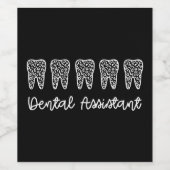 Zahnassistent | Geschenke für Assistenzzahnärzte Weinetikett (Einzelnes Label)