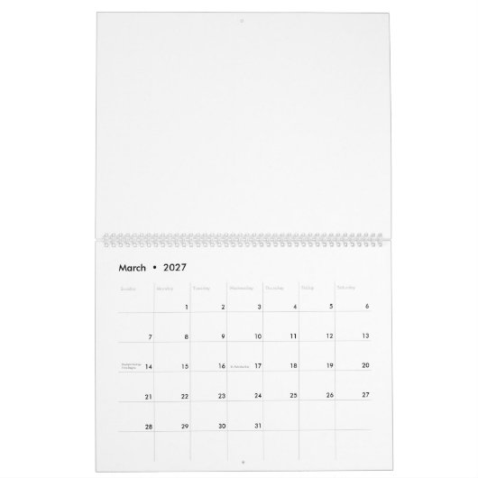 Zahnassistent Kalender (Mär 2027)